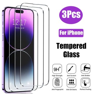 3 Pacote 9H Protetor De Tela HD De Vidro Temperado À Prova De Estilhaços Para iPhone 15 14 13 12 11 Pro Max 14 Plus Mini X XR Xs SE2 8 7 6 6s 5 5C