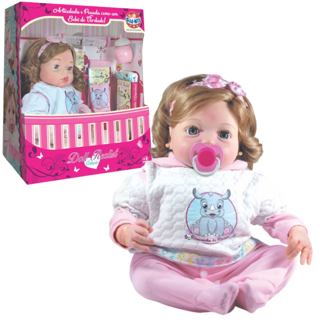Bebê Reborn Realista Boneca 45cm Vinil Articulada Menina Igual Bebê De Verdade Chupeta Magnética Yasmin Brinquedo Crianças Pesadinha Com Cabelo Loiro Acessórios Aproximadamente 45cm Brinquedos Syd Nyl