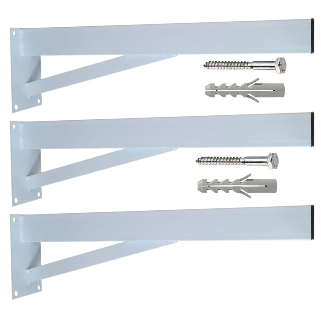Suporte para Pia Parafusar Super Reforçado 40cm 3un Granito - Mão Francesa Reforçada para Bancada Mármore Banheiro Cozinha Tanque