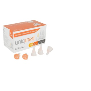 Agulha Para Caneta De Insulina 6mm x 31g UNIQMED - 100UN em Oferta na Shopee