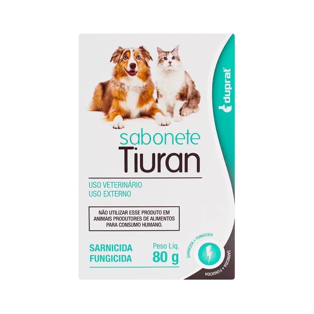 Sabonete Tiuran Sarnicida Fungicida 80 Gr Duprat 80g - Pets