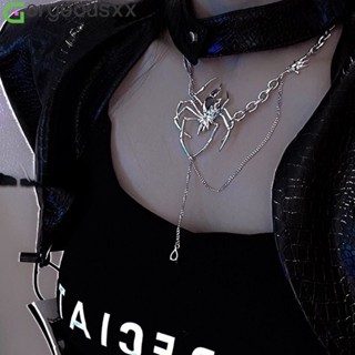 Criativo Punk Rock Hyperbole Spider Tassel Necklaces Coreanos De Insetos De Moda Animal Gargantilha Para Jóias De Festa Feminina