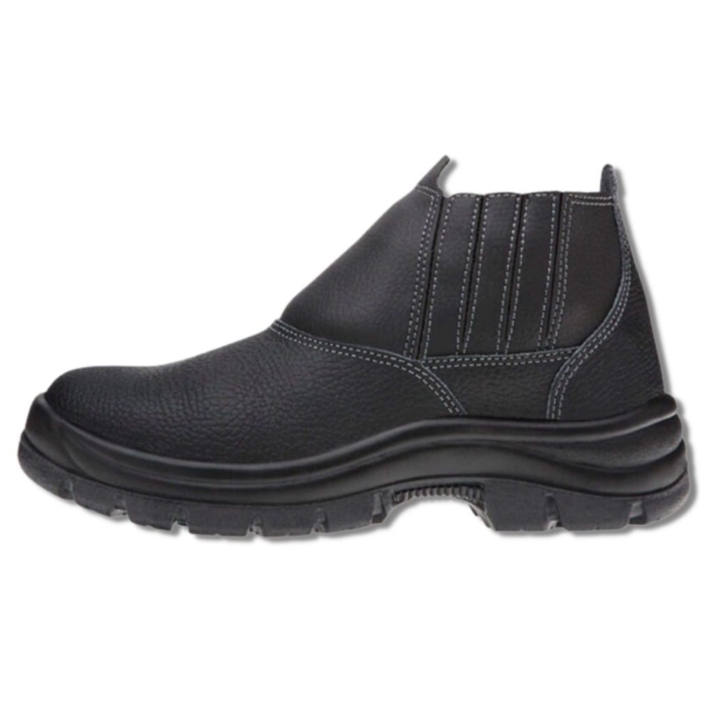 Bota Botina Segurança Elástico Safety Flex Bico Pvc Marluvas Epi Ca 43164 Trabalho Couro