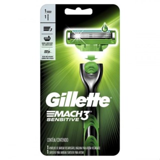 Aparelho de Barbear Gillette Mach3 Sensitive + 1 Carga