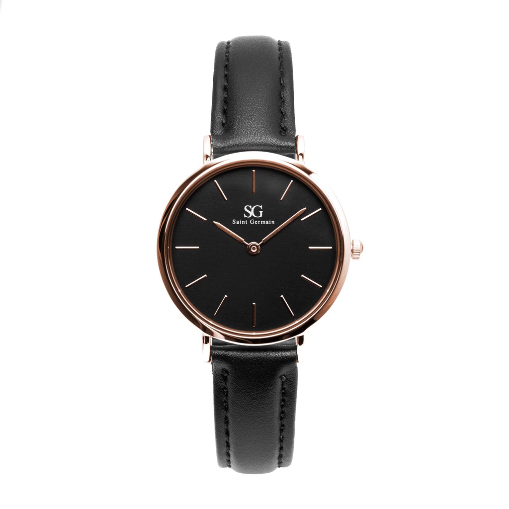 Relógio Feminino Preto Saint Germain Murray Black Rosé Gold 32mm
