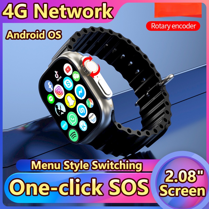 Novo 4G Net 16G Rom GS29 Smart Watch Android OS Mapa GPS De Tela Cheia Cartão SIM Card Rastreador De Chamadas Play Loja WIFI Smartwatch Men