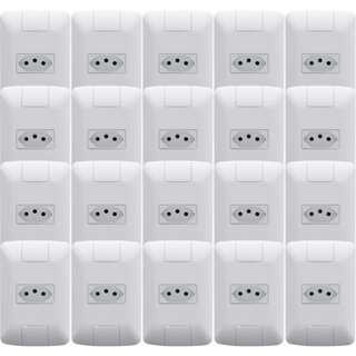 Kit 20 Tomadas 2P+T 10 A 250 V Tramontina Aria Embutir 4X2 em Oferta na Shopee