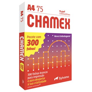 Papel sulfite A4 75g 210x297 com 300 fls Chamex