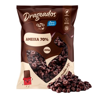 Drageado Chocolate Zero Açúcar 70% Ameixa 250g - P&P