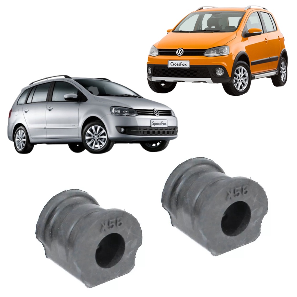 Par Buchas Barra Estabilizadora Dianteira Volkswagen Crossfox Spacefox Polo Gol G5