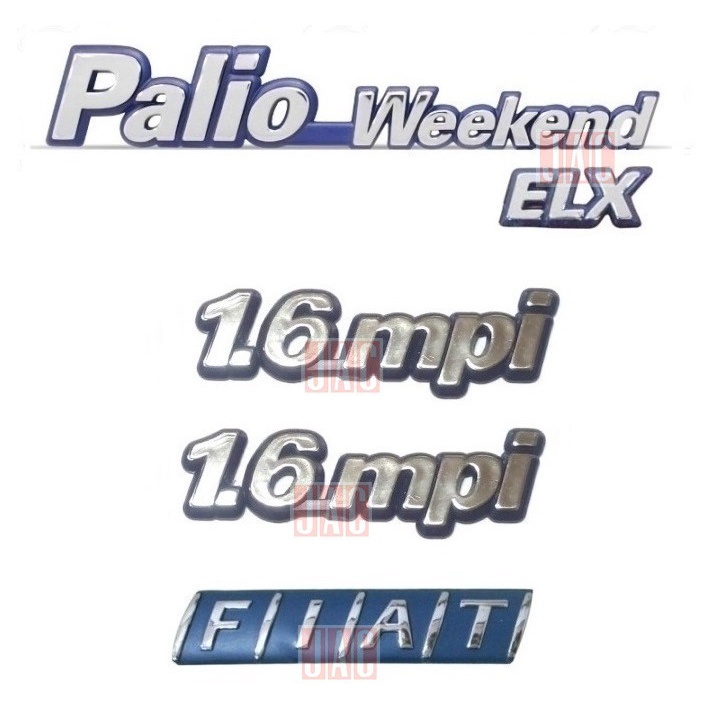 Emblema Palio Weekend Elx + 1.6 Mpi + Fiat - 1997 À 2000