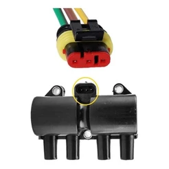 Conector Chicote 3 Vias Bobina Ignicao Corsa Celta Prisma