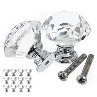Kit 4 Puxador Cristal Para Armário Gaveta Moveis 30MM