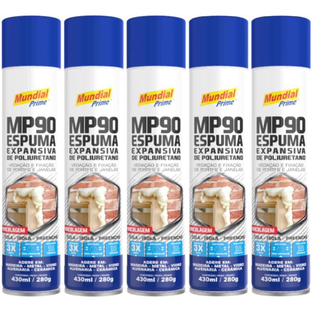 Espuma Bricolagem 430 ml com 5 Unidades MUNDIAL PRIME - Home & Living