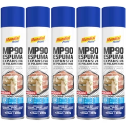Espuma Bricolagem 430 ml com 5 Unidades MUNDIAL PRIME