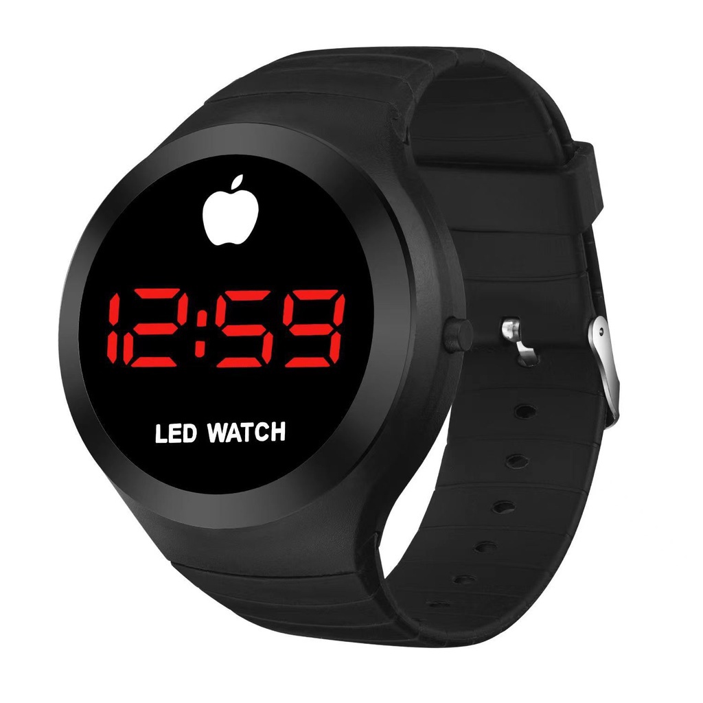Moda Estudante Relógio Eletrônico Apple Redondo LED Mulheres Eletrônicos