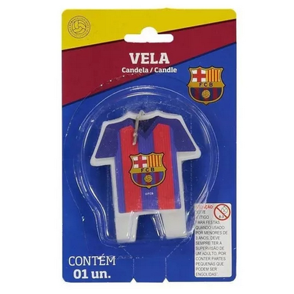 Vela de Aniversário Camisa Barcelona Futebol - Festcolor