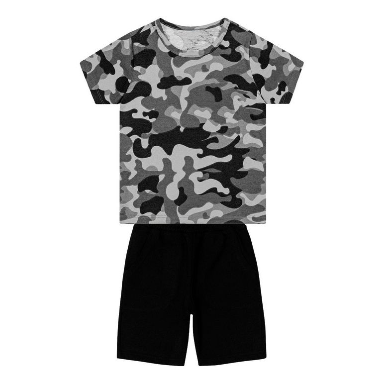 Conjunto Infantil Criança Menino Short + Camiseta Tm 4 Ao 10