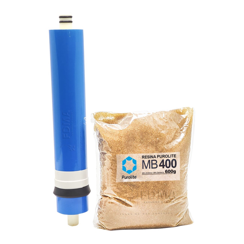 Combo Osmose Reversa Resina Purolite Mb400 + Membrana 100gpd