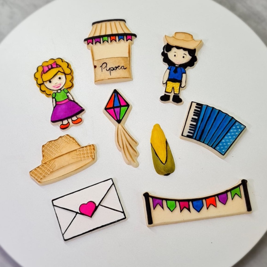 Forma de Acetato Simples Grande - Apliques Festa Junina - Ref.9738 - 1 unidade - BWB - Rizzo em Oferta na Shopee