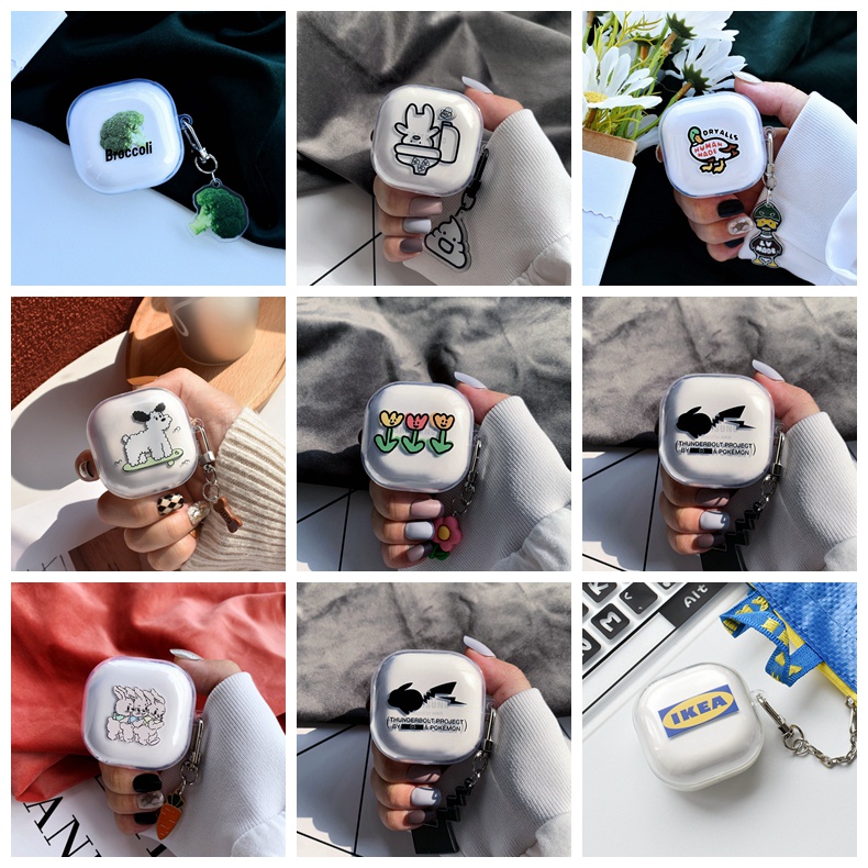 Capa Para O Samsung Galaxy Buds 2 Pro Soft Fashion TPU Protetor De Brotos Transparentes Buds 2 / Buds Live / Buds FE / Buds2 Pro / Buds Pro