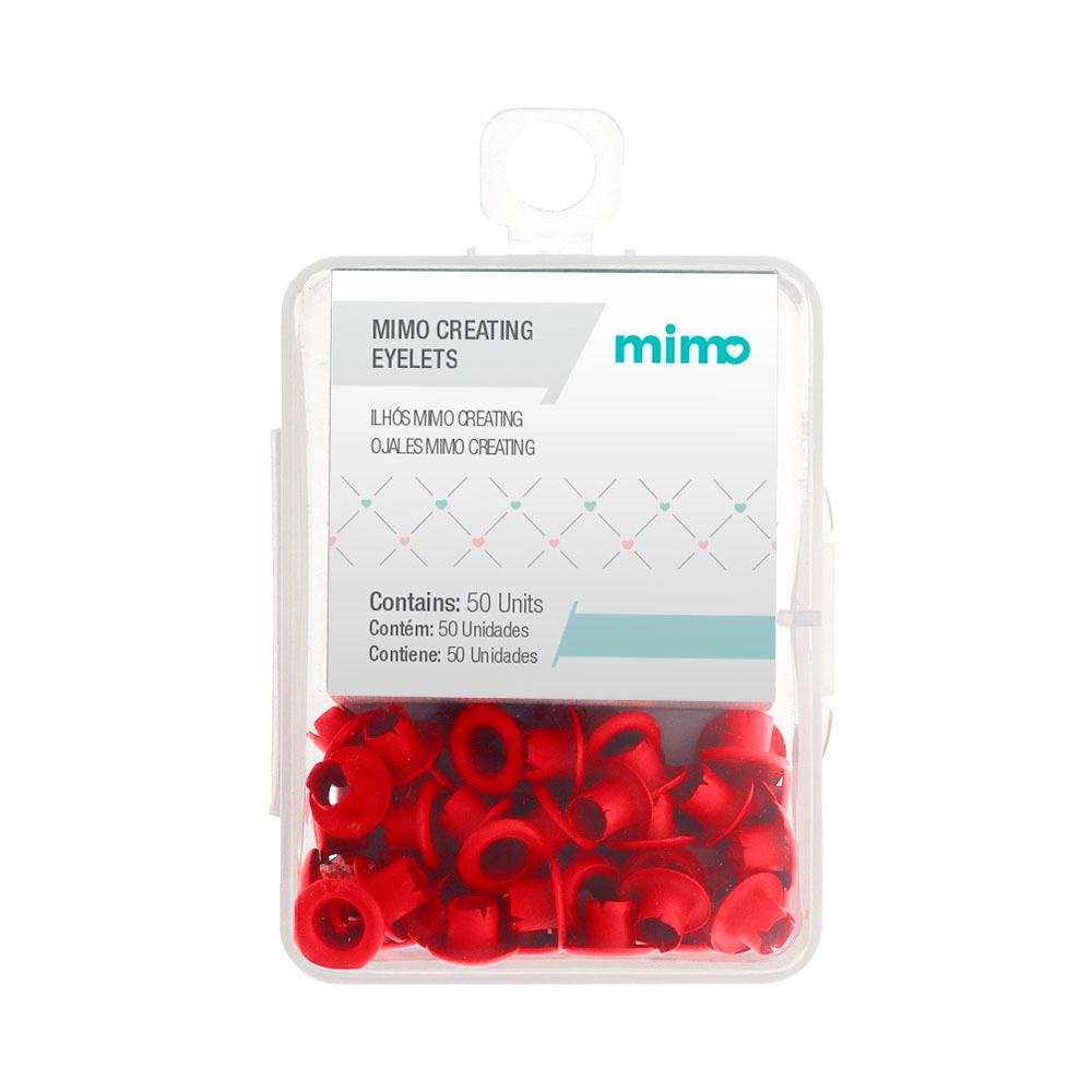 Ilhós Mimo Creating - Redondo - Vermelho Puro - 4,5 mm - 50 Unids em Oferta na Shopee