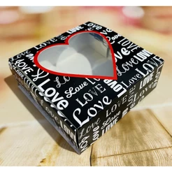 10 CAIXA GAVETA C/VISOR CORAÇÃO 9 DOCES 12X12X4 LOVE NIGHT 1689 ( DIA DOS NAMORADOS IDEIA ) OUTLET
