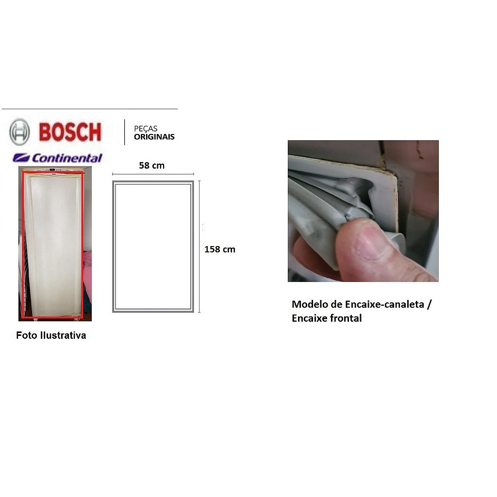 Gaxeta Borracha P Freezer Vertical Bosch 310 Litros F31 Fb31