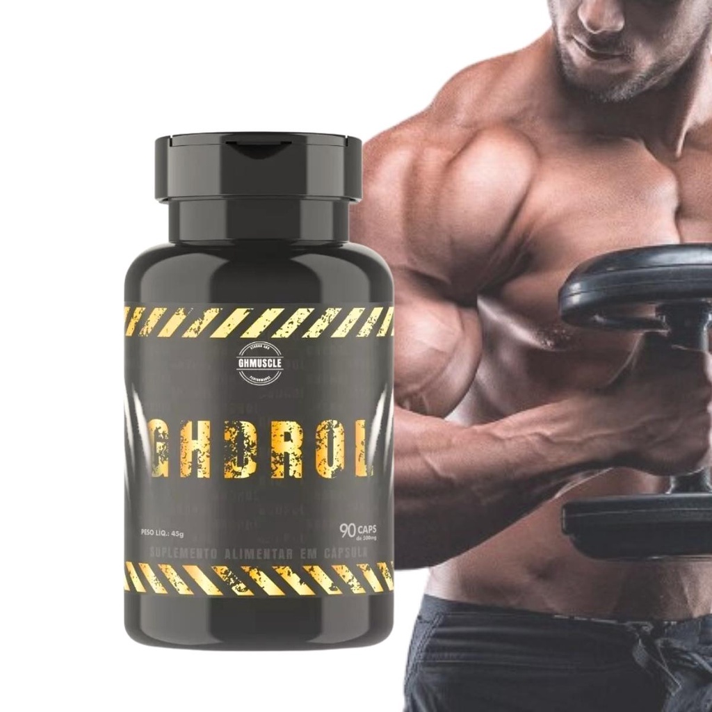 Ghdrol Original 90 Caps - Massa Muscular - Ghmuscle Premium Hormônios Mais Força