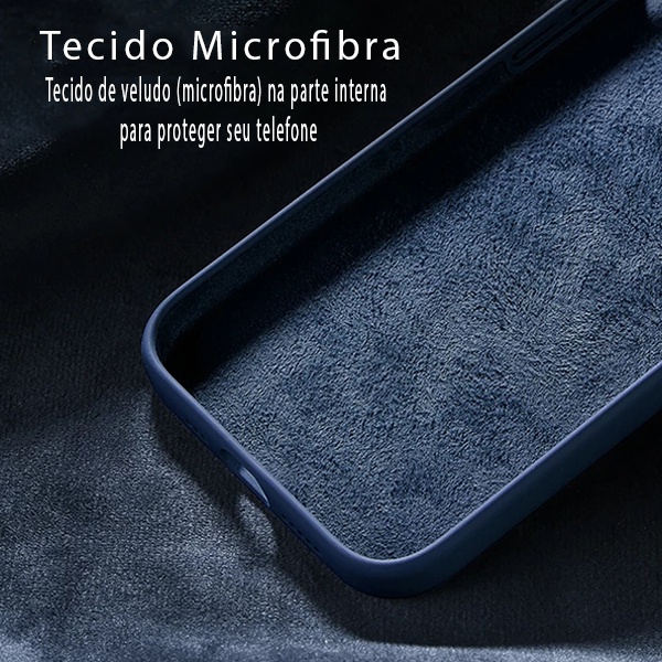 Kit 2em1 Capa + Pelicula Para iPhone 14 Normal - Case Silicone Aveludada + Pelicula 3D 5D Privacidade