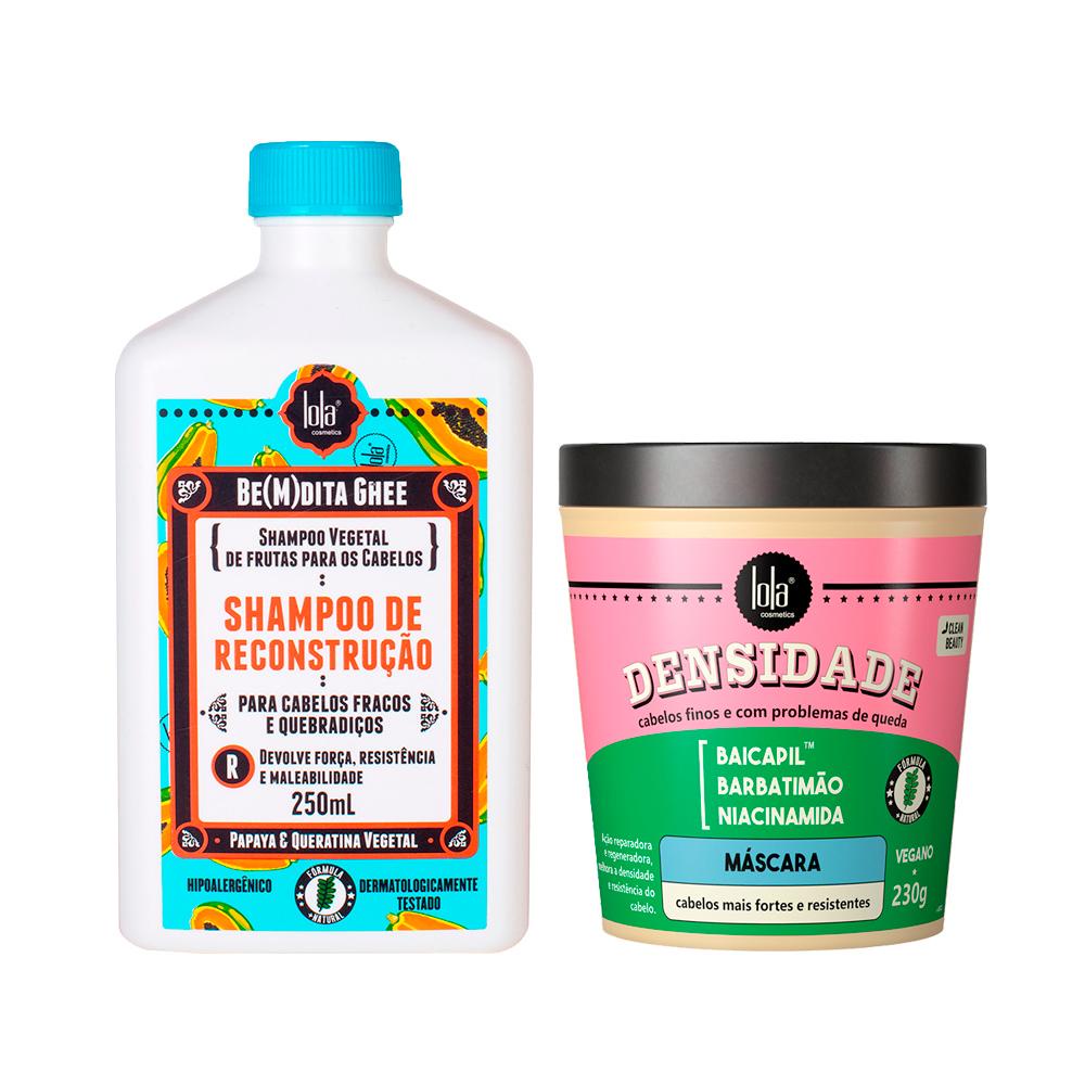 Kit Lola Cosmetics Reconstrução Be(m)dita Ghee - Shampoo e Máscara de Reconstrução 350g
