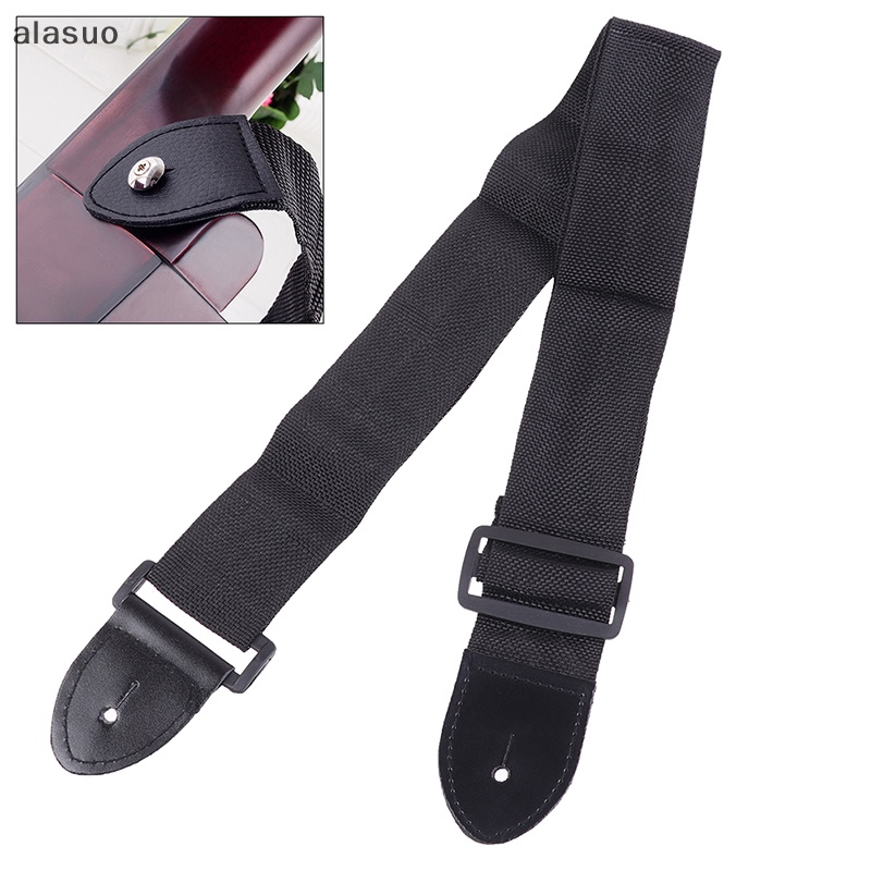 [alasuo] Correia De Guitarra Universal De 68 Cm-124 Cinto De Nylon Ajustável Com Couro [BR]