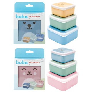 Kit 3 Potes Potinhos Infantil Papinha Lanchinho Buba Gumy