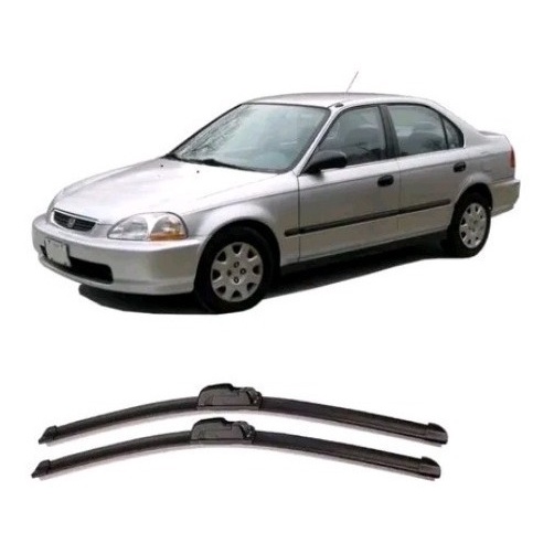 Par Paleta Palheta Silicone Limpador Parabrisa Honda Civic 91 92 93 94 95 96 97 98 99 00
