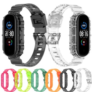 Para Xiaomi Mi Band 8 7 6 5 4 3 Pulseira De Silicone Transparente Substituição