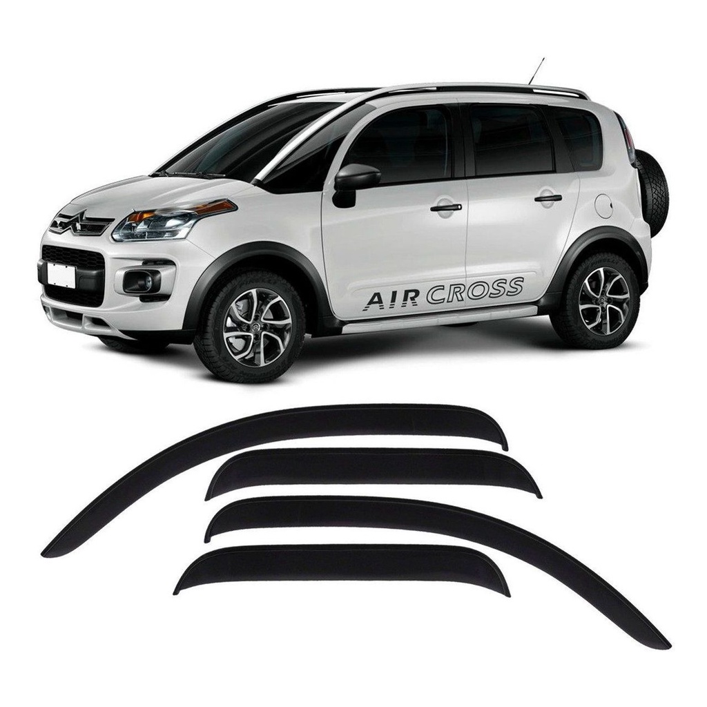 Calha De Chuva Defletor Citroen Aircross C3 Picasso 4 Portas fume CT4580