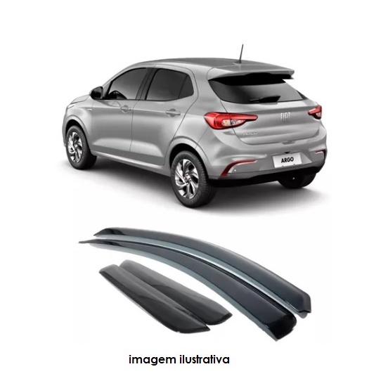 Jogo Calha De Chuva Defletor Fiat Argo 2017 2018 4 Portas Acrilico Ecoflex 50.000A
