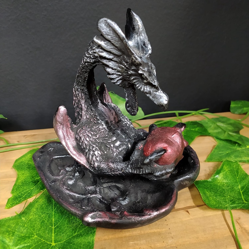 Imagem PORTA INCENSO CASCATA DRAGÃO 13CM