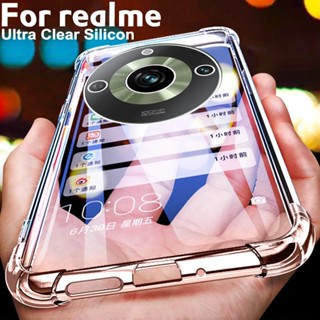 Capa Protetora Anti-Queda Para Realme11 Realme 11 ProPlus 5G TPU Soft Shockproof Coque Realmi 11 Pro Plus + 5G