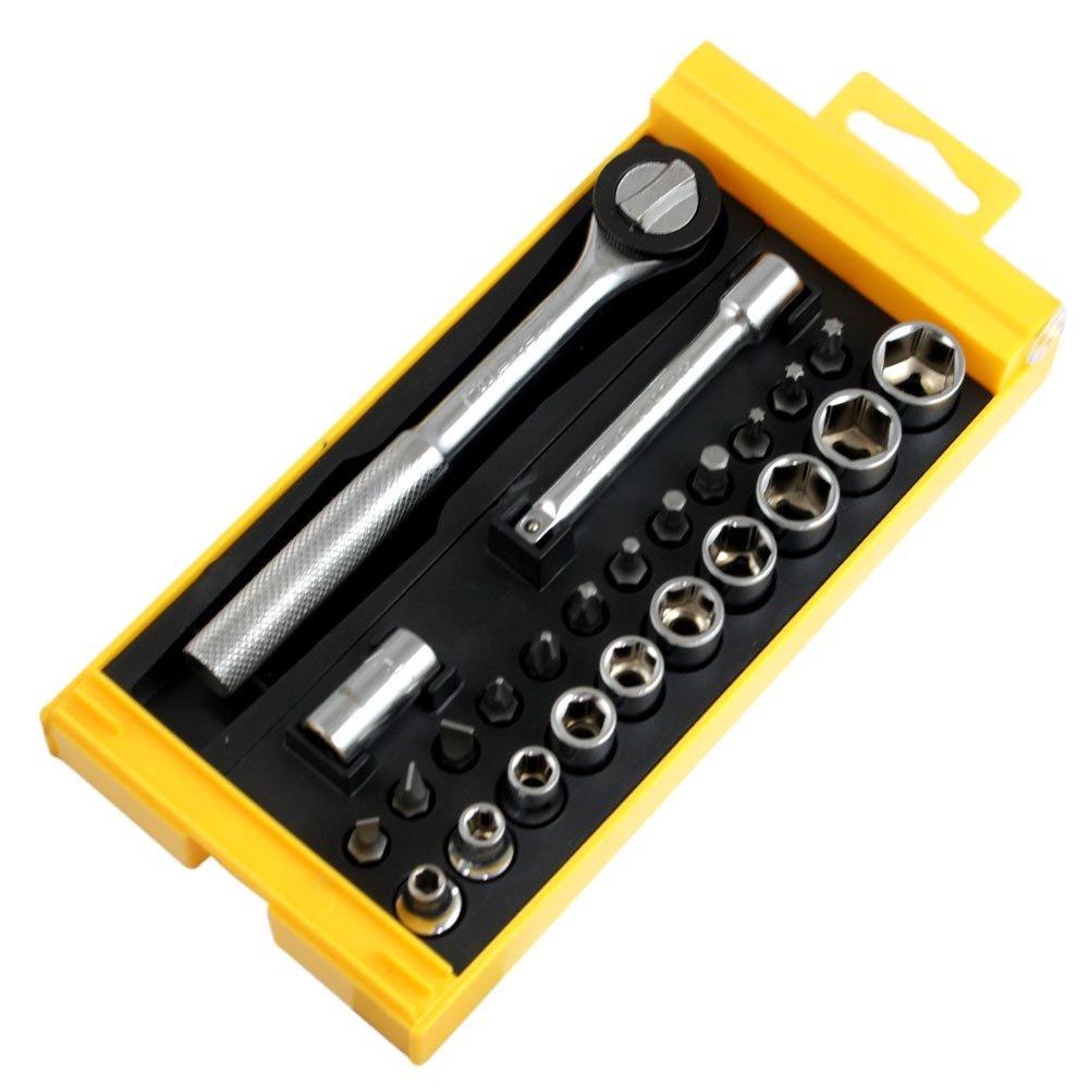 Jogo de Soquetes Sextavado em CR-V de 1/4 Pol. e Acessórios em Oferta na Shopee