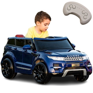 Carro Eletrico Biemme Car One LR Land Rover Azul 12V com CR em Oferta na Shopee