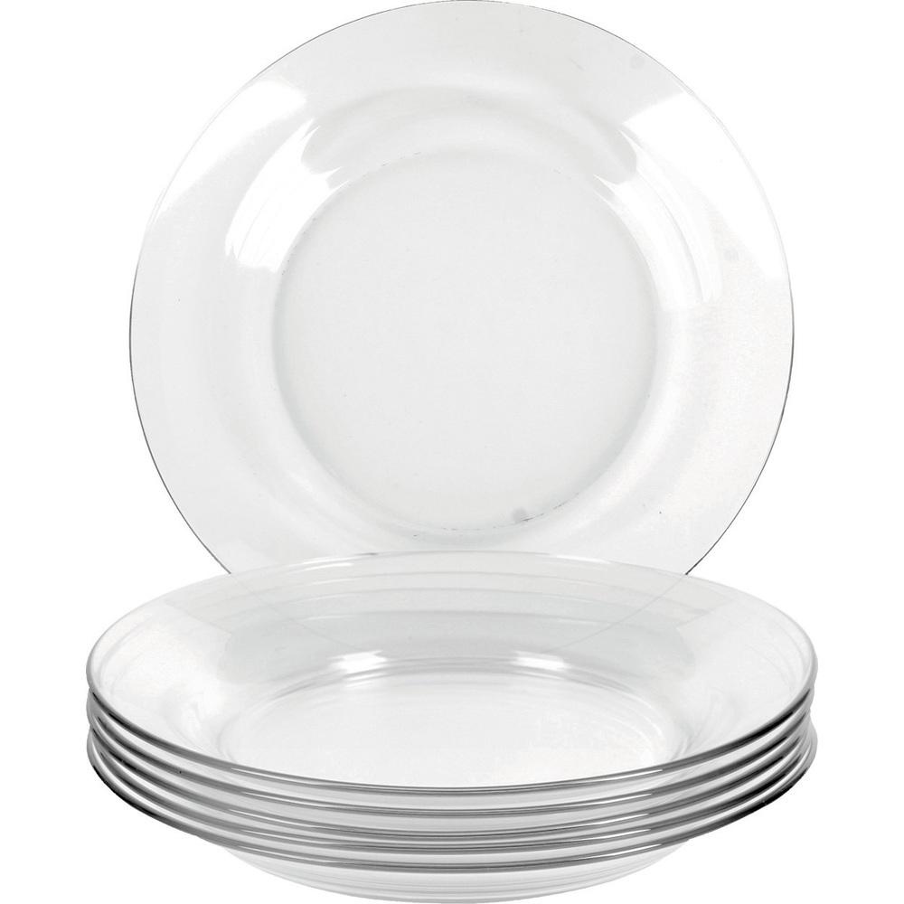 Jogo De Prato Fundo 6 unidades Vidro Resistente Duralex - Nadir