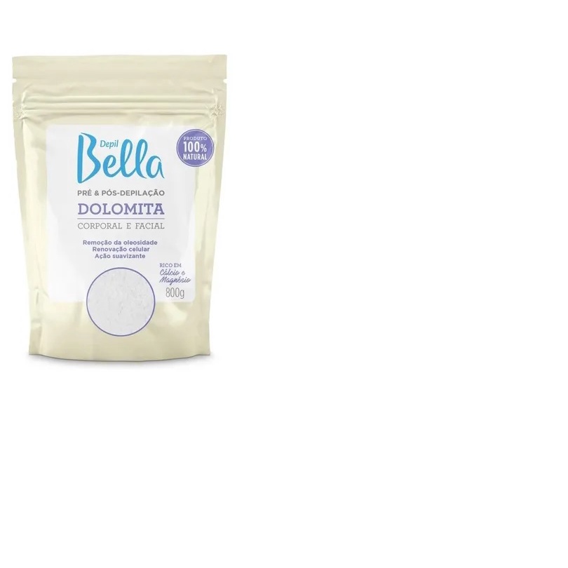 Dolomita Em Pó Corporal E Facial Depil Bella Pré E Pós Depilação 800g