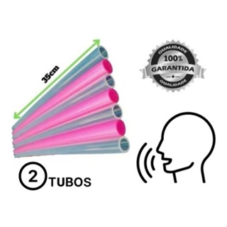 Kit 2 Tubo Ressonância Lax Vox Exercício Vocal Silicone 35cm em Oferta na Shopee
