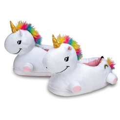 Pantufa 3D Unicórnio Importway com Cheirinho de Chiclete | Pelúcia Quentinha e Solado Antiderrapante G (39/41)