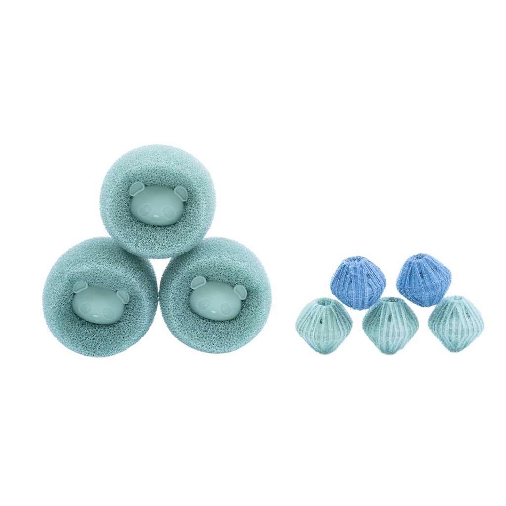 Kit tira pelo esponjas e bolinhas para máquina de lavar - Oikos - Home & Living
