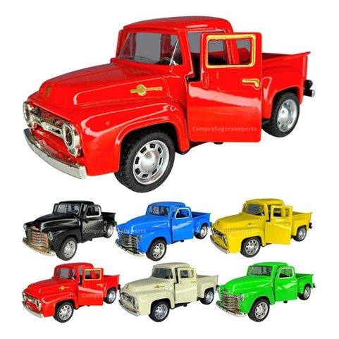 Miniatura Caminhonete Pickup Antiga 1955 Carrinho Metal Antigo