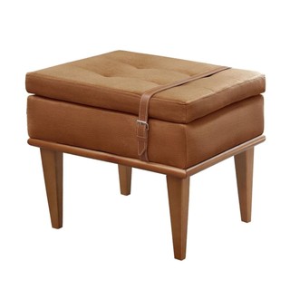 Puff Banqueta Londres Luxo Madeira Maciça Castellar Móbile em Oferta na Shopee