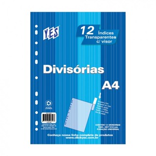 Divisória cristal A4 12 projeções com visor 12INTBA-CR Yes