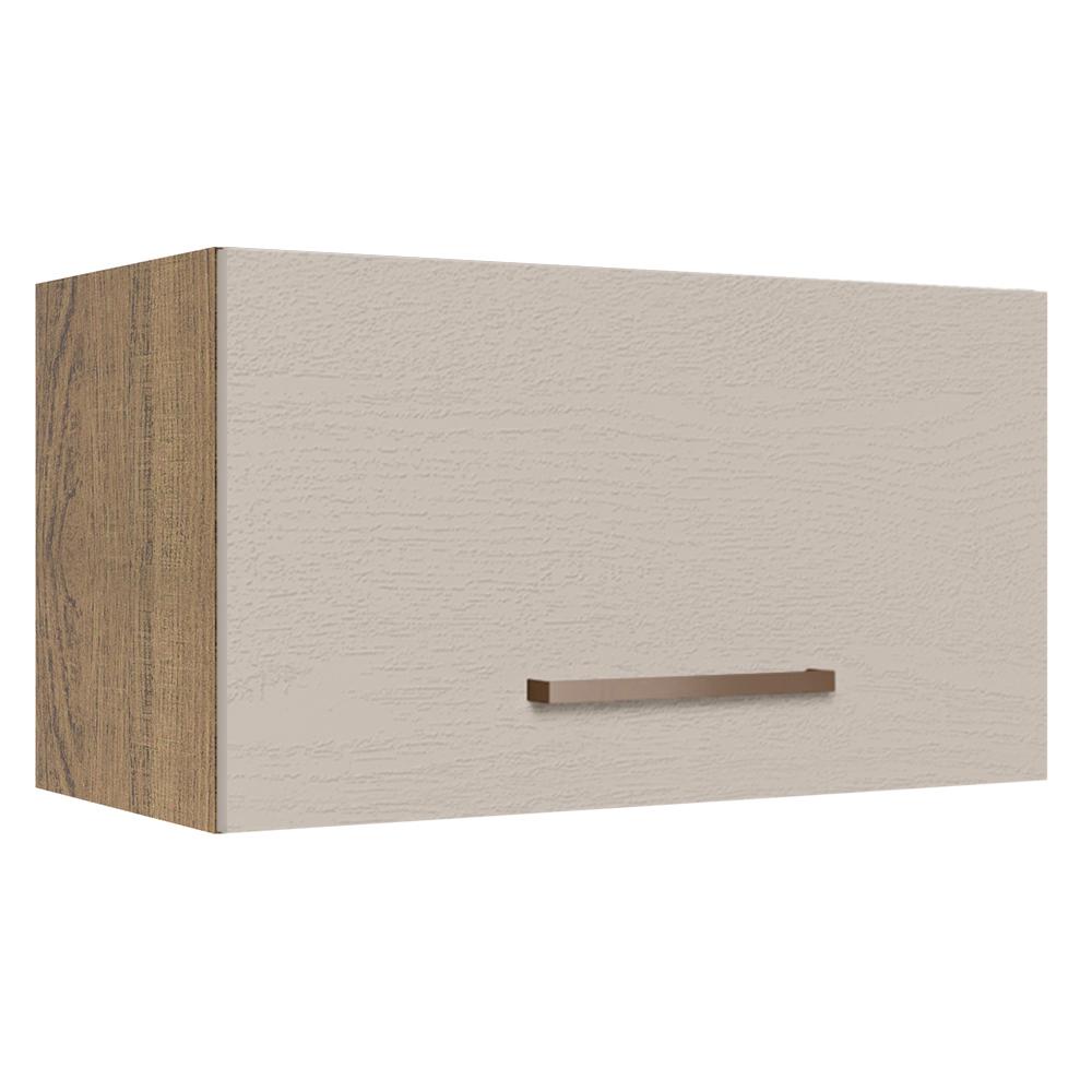 Armário de Cozinha Aéreo 60 cm 1 Porta Basculante Rustic/Crema Agata Madesa